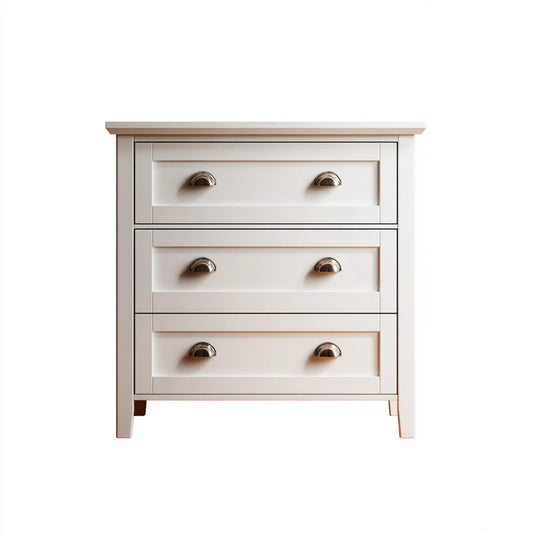 Komoda, Skrzynia z 3 szufladami Białe 80 x 40 x 90 cm MDF Prostokątne