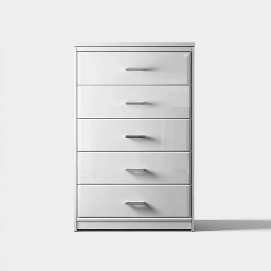 Komoda, Kredens biały 60 x 40 x 100 cm MDF prostokątna